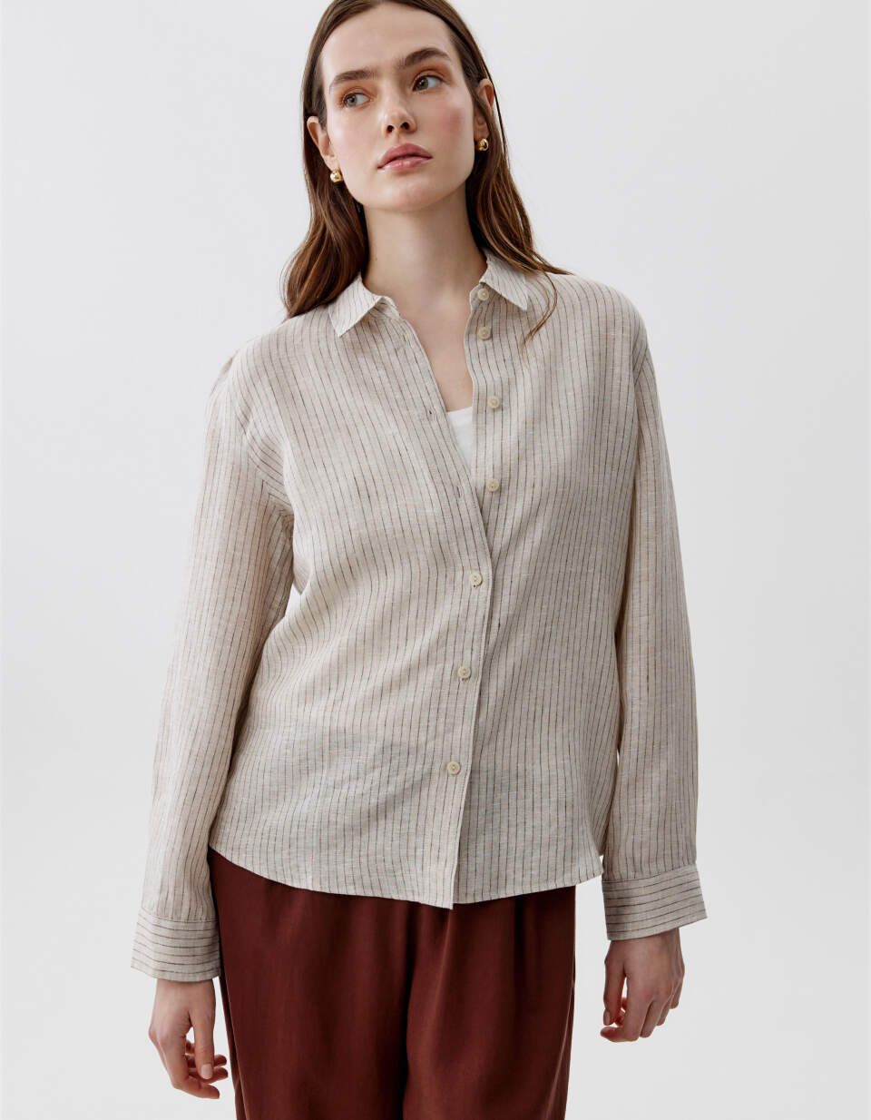 Рубашка оверсайз из льна