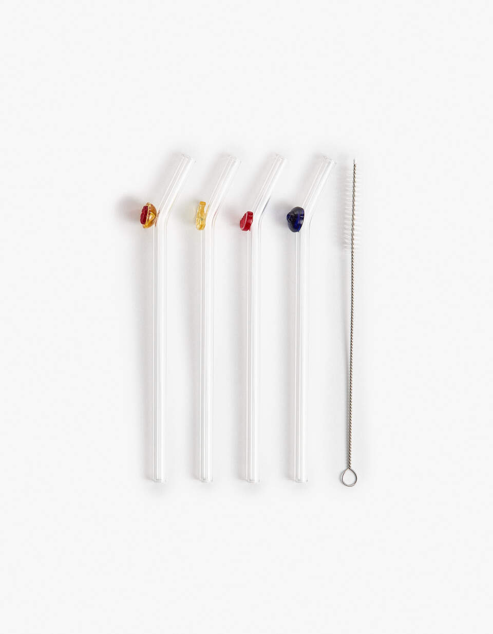 Набор стеклянных трубочек с ершиком