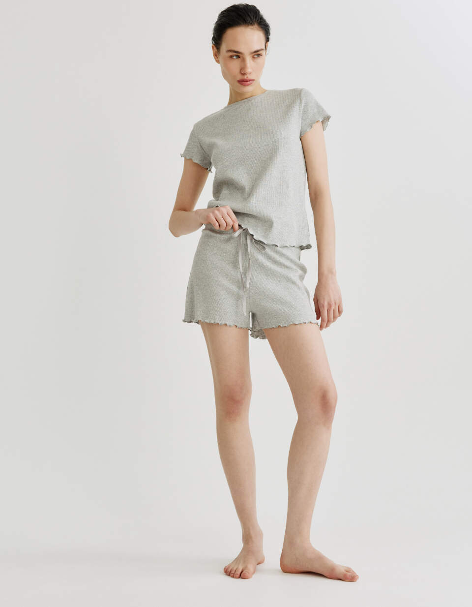 Шорты домашние с кружевом