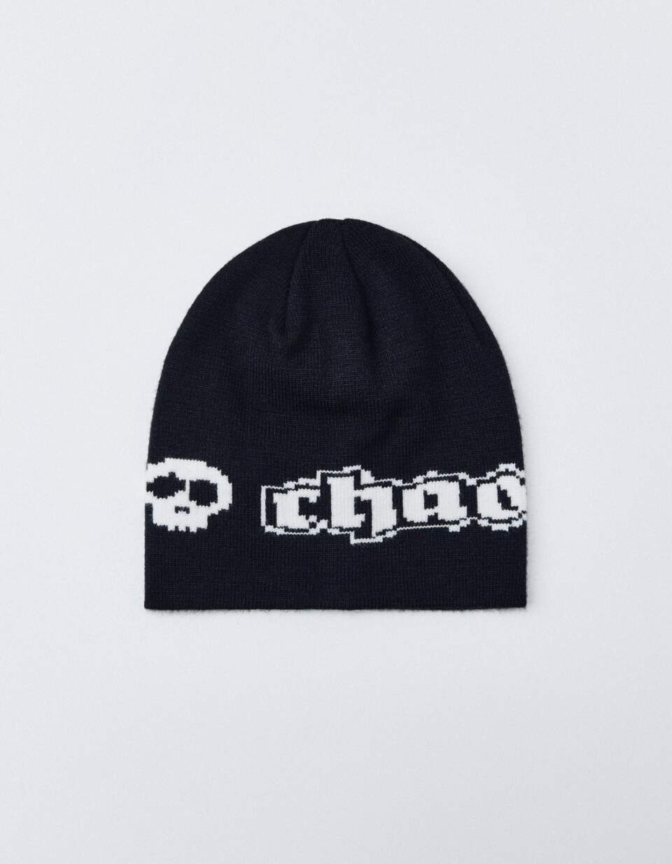 Вязаная шапка с принтом для мальчиков