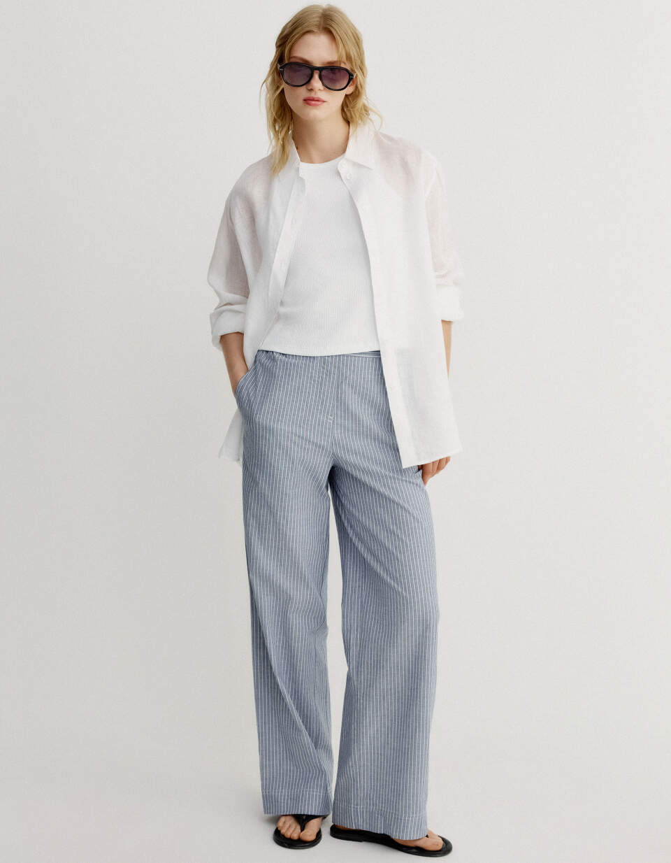 Брюки прямого кроя из хлопка