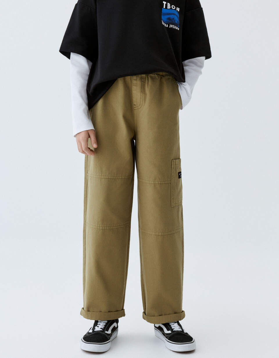 Хлопковые брюки карго для мальчиков