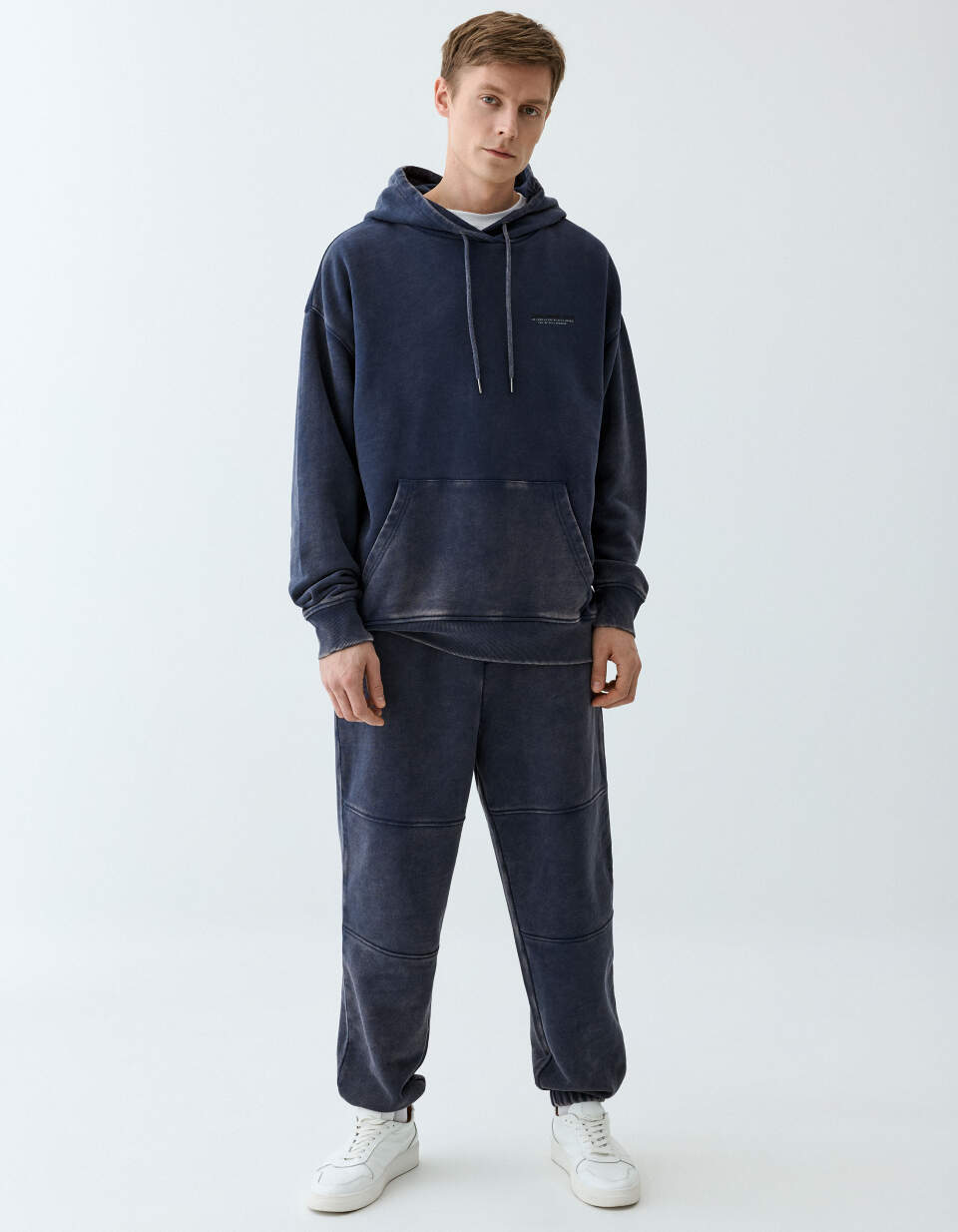 Джоггеры из футера GARMENT WASH