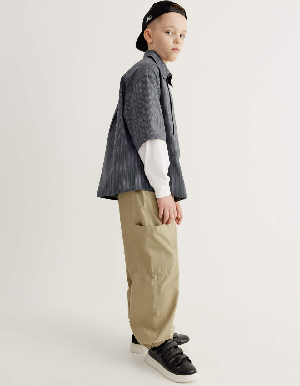 Хлопковые брюки карго для мальчиков