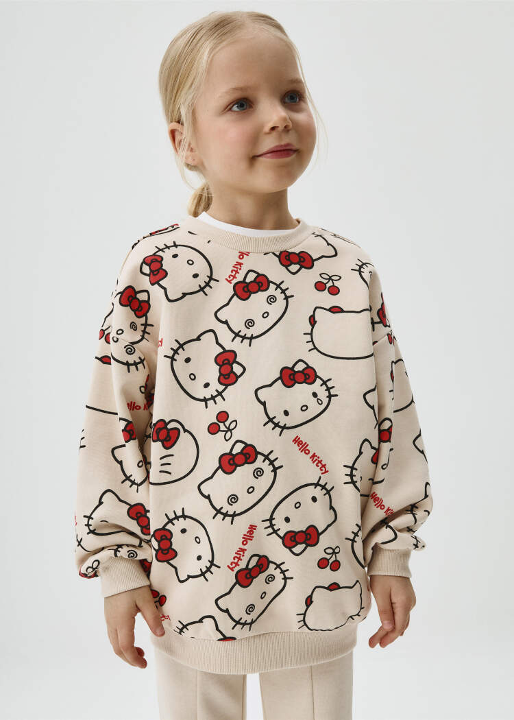 Свитшот с принтом Hello Kitty для девочек 