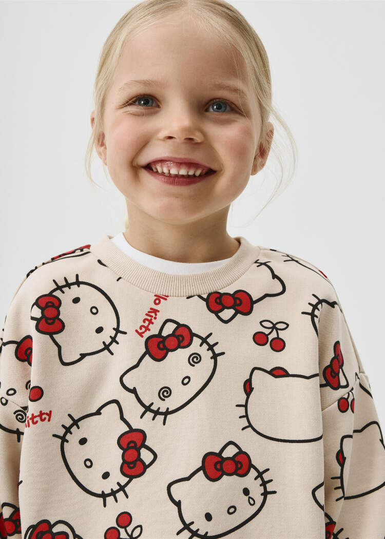 Свитшот с принтом Hello Kitty для девочек 
