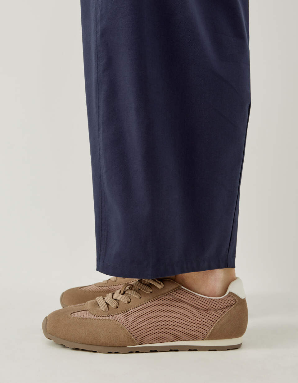 Комбинированные кеды из натуральной замши и текстиля