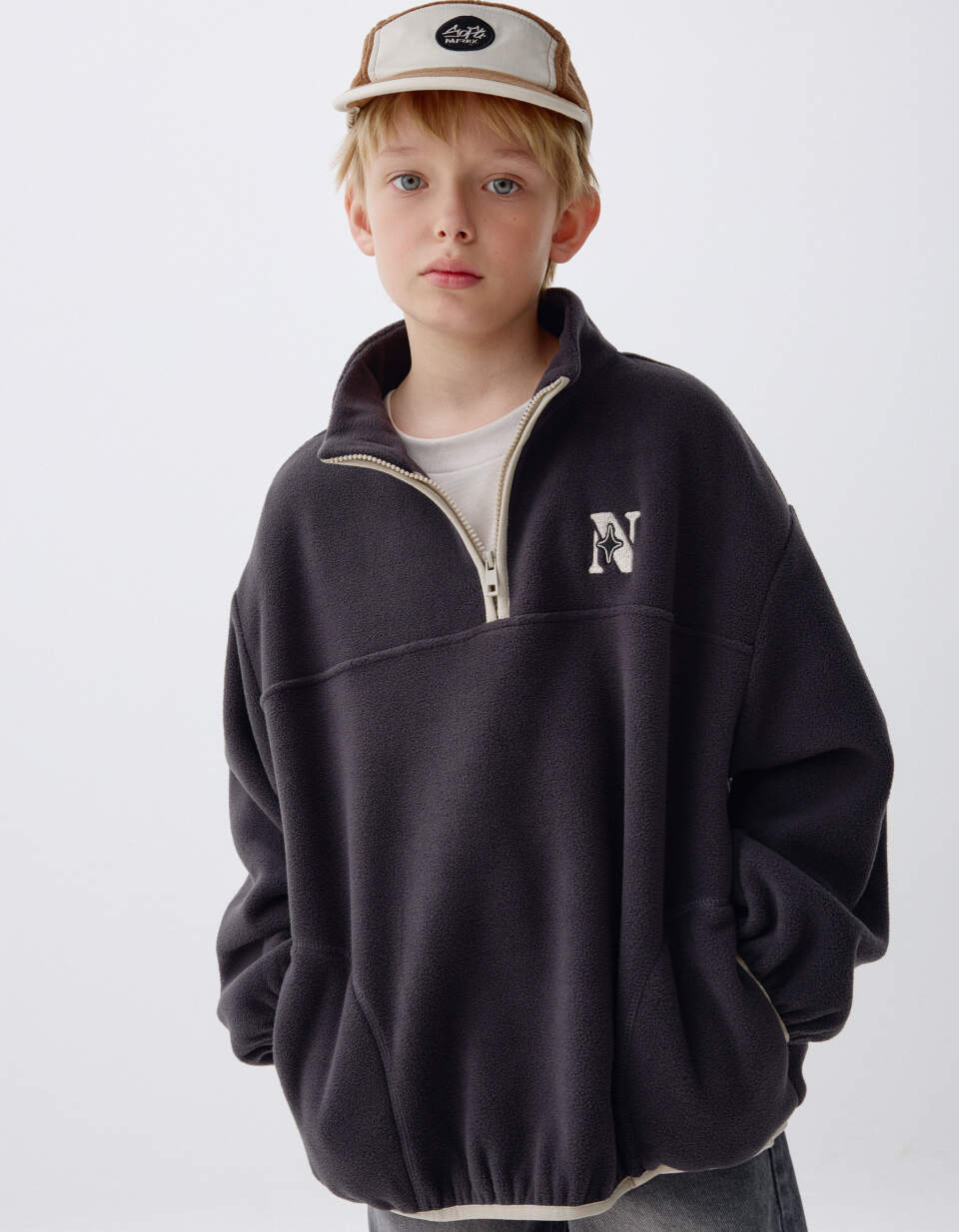 Толстовка оверсайз из флиса для мальчиков