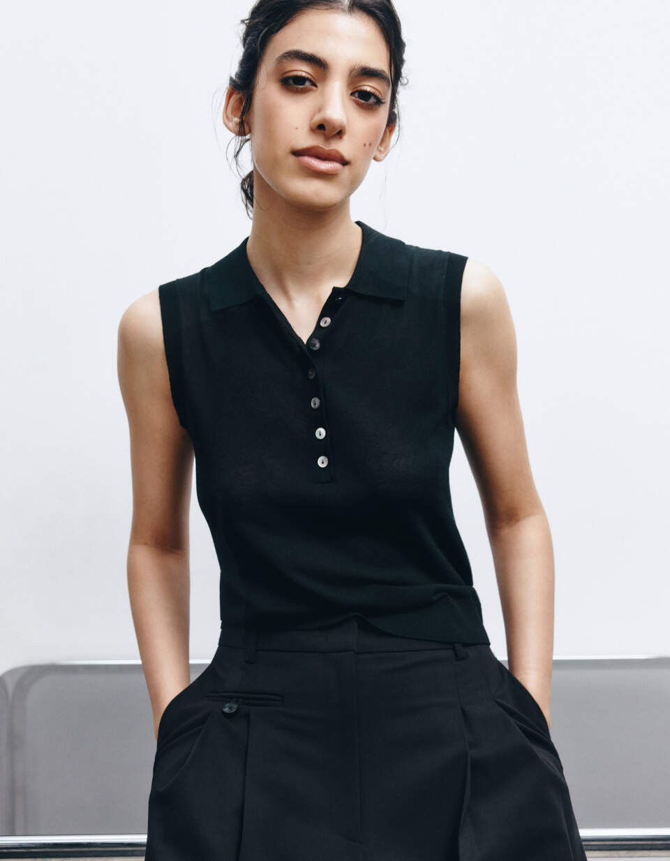 Вязаный топ из смесового лиоцелла премиум качества